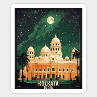 Kolkata India Starry Night Vintage Tourism Travel Magnet
